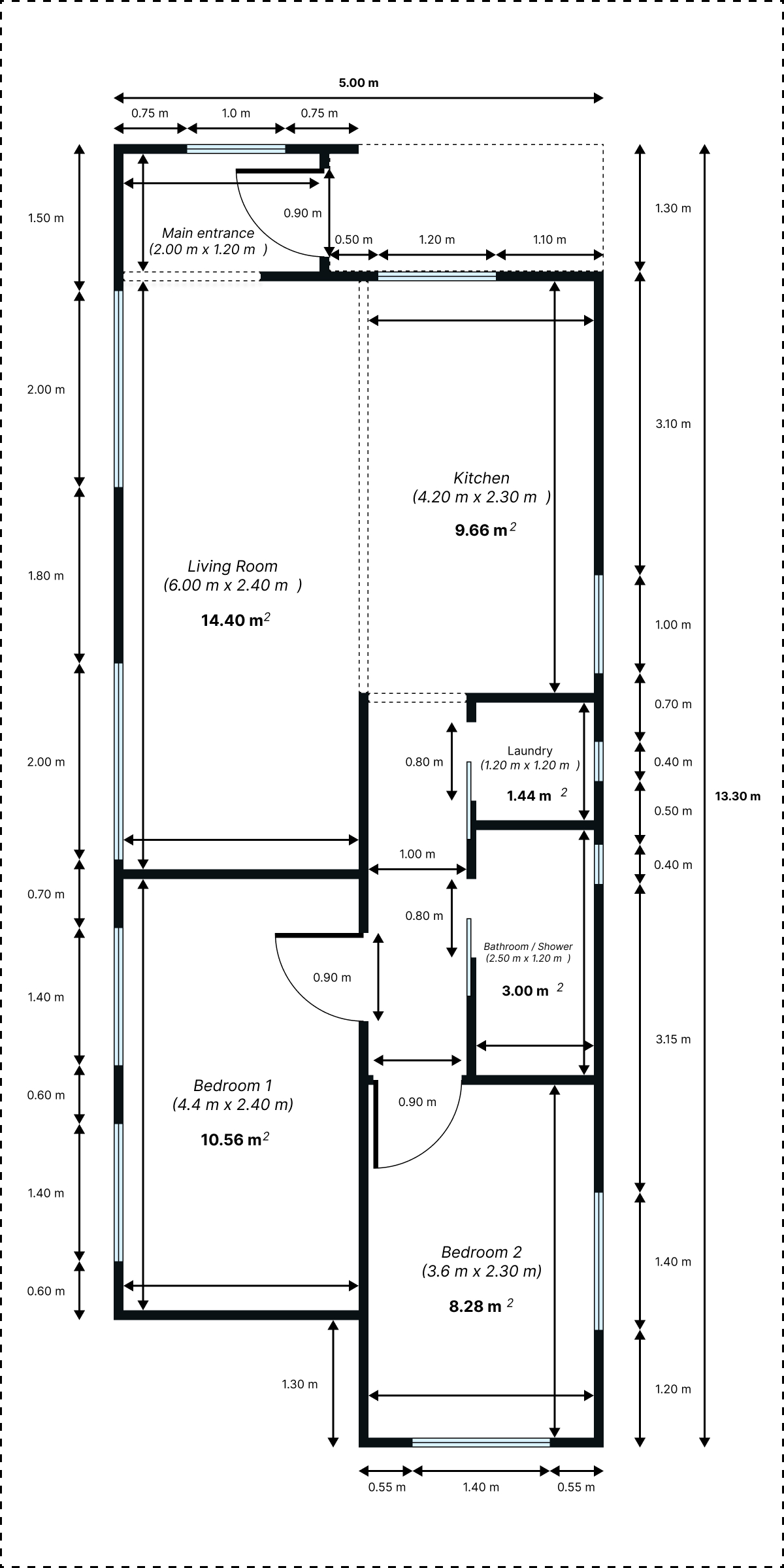 2 bedroom container home floor plans